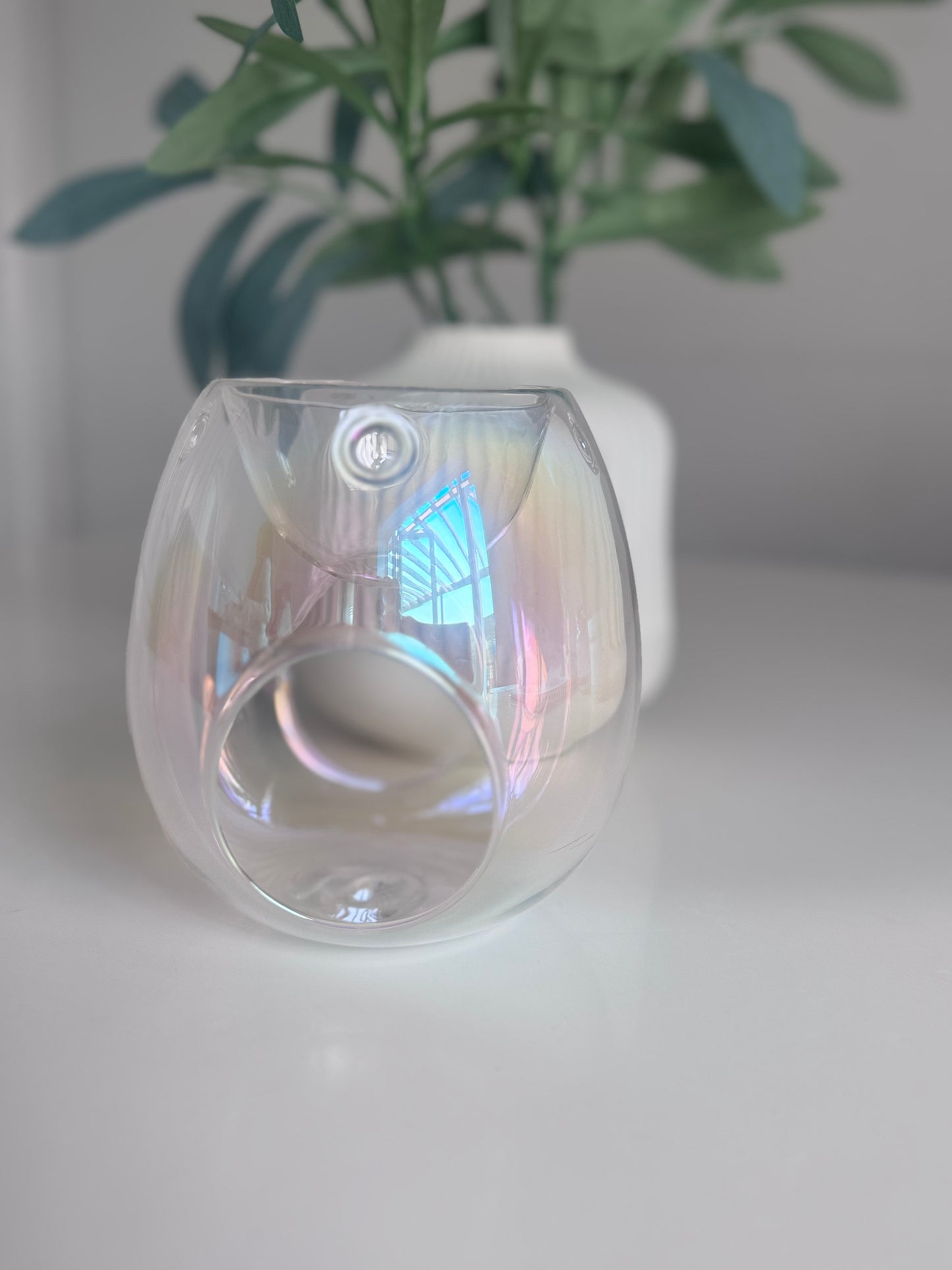 Glass Bubble Tea Light Burner